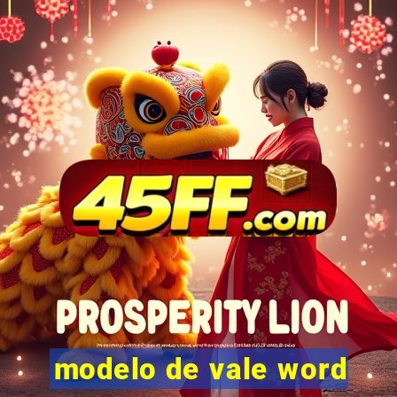 modelo de vale word